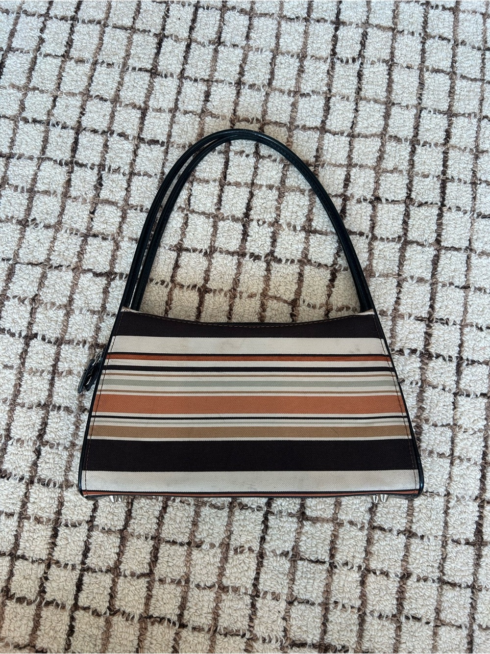Vintage 90s Kate Spade Striped Shoulder Bag - Picture 3 of 3